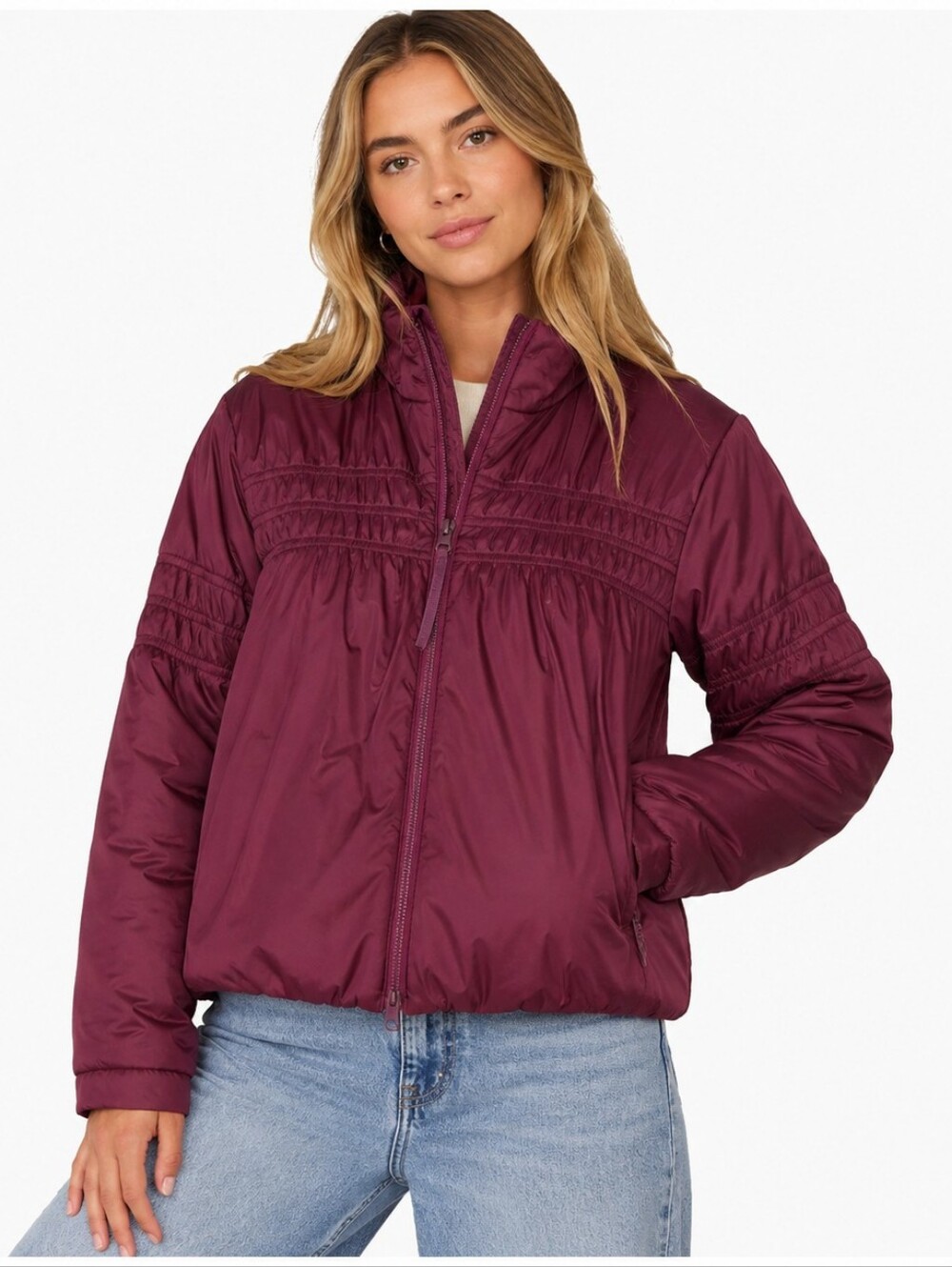 Free People Jacket In Maroon Color